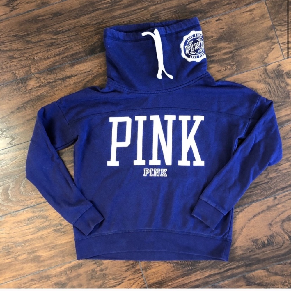 PINK Cowl Neck Hoodie